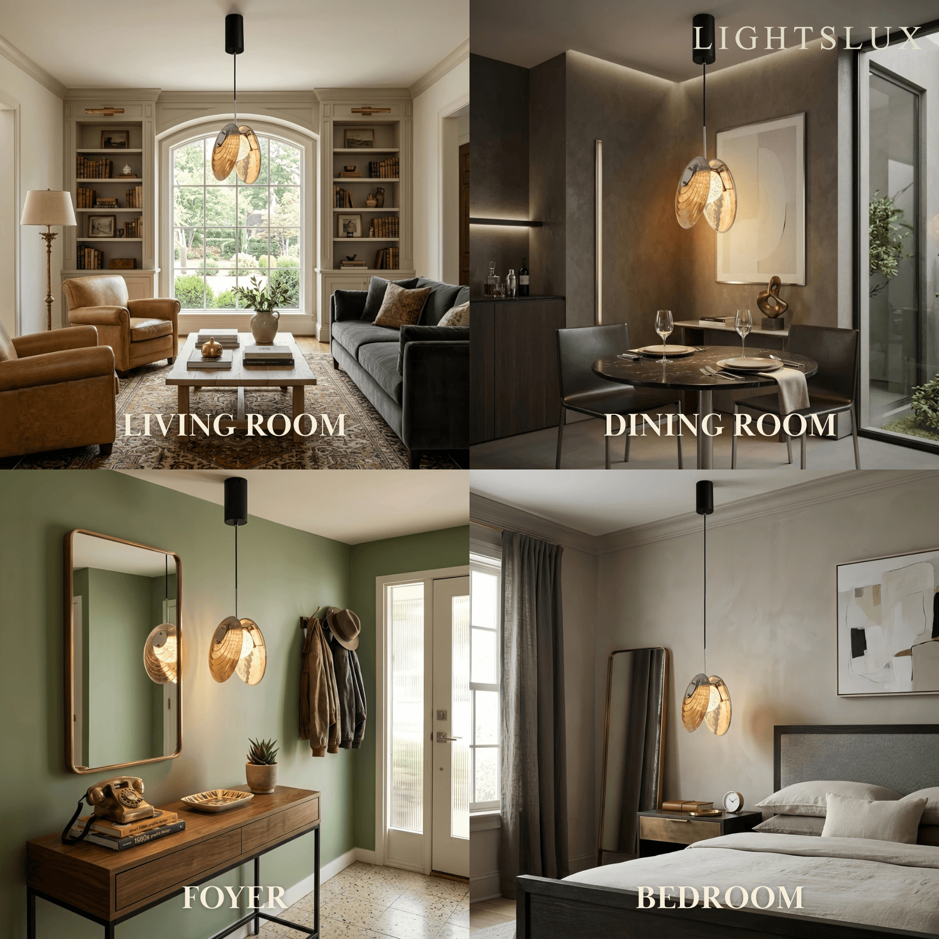 Lunara Modern Glass Disc Pendant Light--Amber/Smoke Grey for Living Room