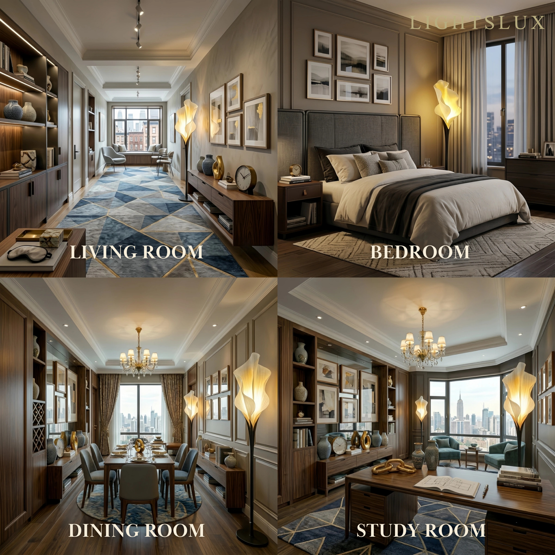 Sleek Luxury Minimalist Floor Lamp--Living Room, Bedroom