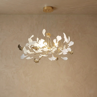 Excelis Art Deco Chandelier – Ceramic Design for Dining Room