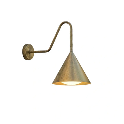 Irondale Minimalistische konische Außenwandleuchte – Schwarze Metallleuchte für die Außenwand