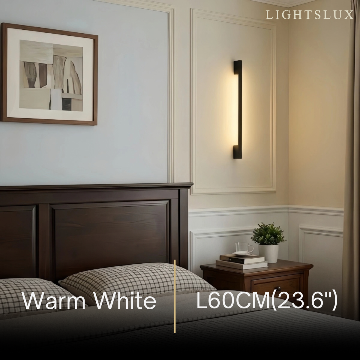 Arcato Moderne lineare LED-Wandleuchte – Schwarze Wandleuchte für das Wohnzimmer