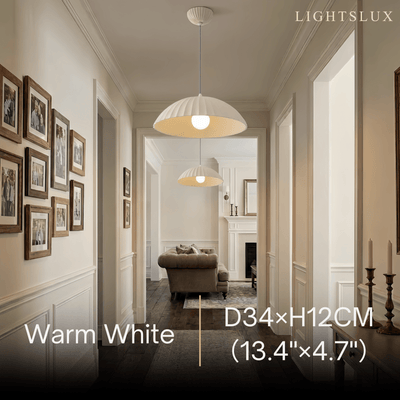 Crema Modern Single-Head Pendant Light -- Gypsum for Dining Room