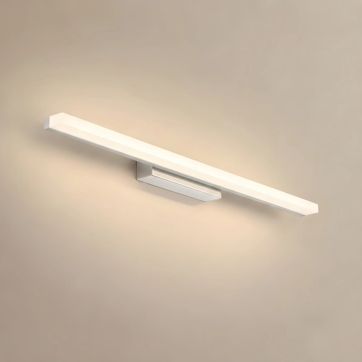Arcato Minimalistische lineare Wandleuchte für Badezimmer – IP44 Metall in Schwarz/Chrom