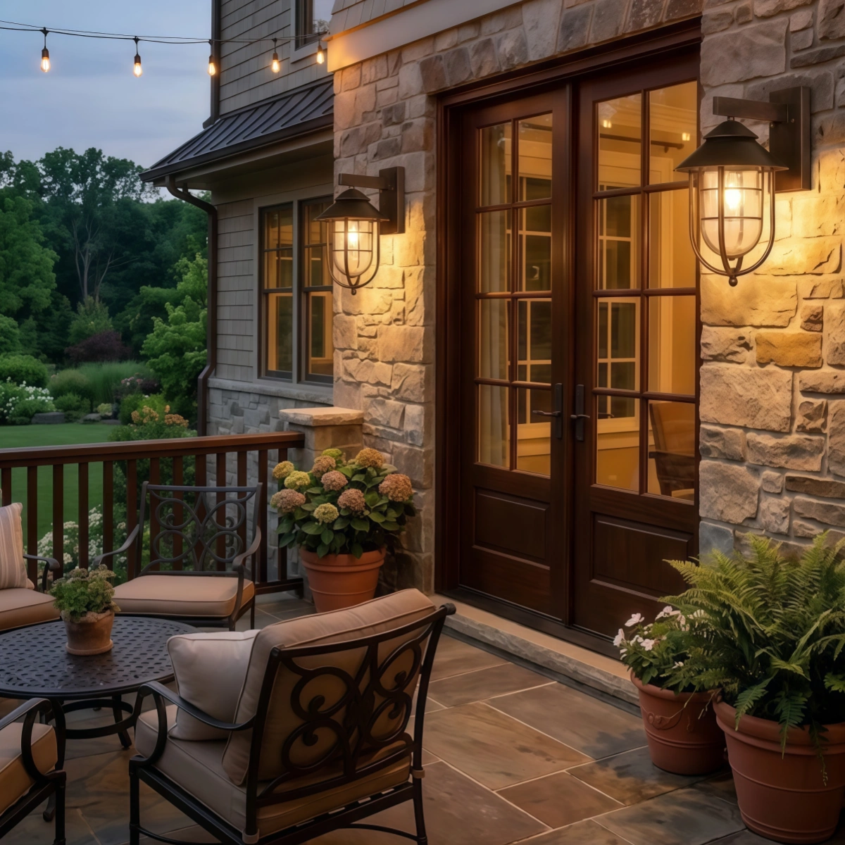 Irondale Industrielle Außenwandleuchte – Wasserdichte Leuchte für den Garten