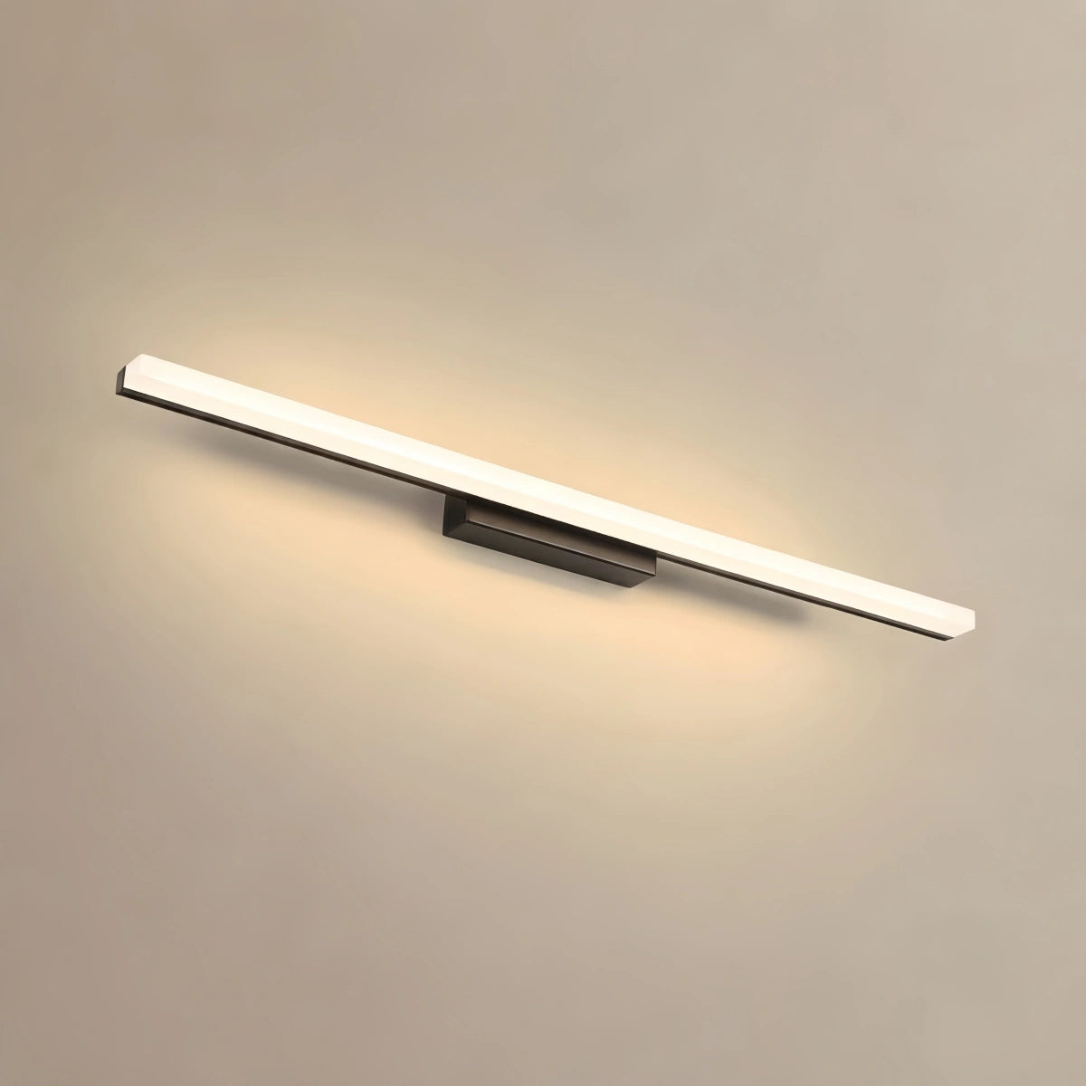 Arcato Minimalistische lineare Wandleuchte für Badezimmer – IP44 Metall in Schwarz/Chrom