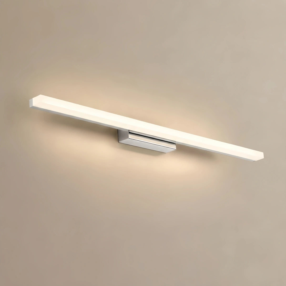 Arcato Minimalistische lineare Wandleuchte für Badezimmer – IP44 Metall in Schwarz/Chrom