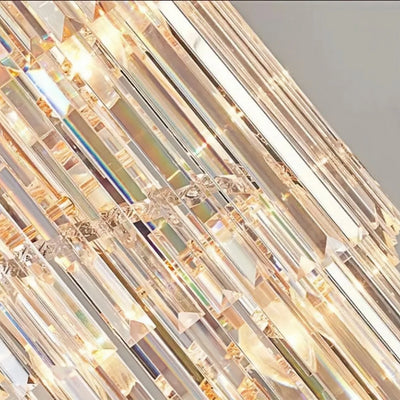 Excelis Luxuriöser Kegel-Kristall-Kronleuchter – Schwarz Onyx Gold Groß Dimmbar für Foyer/Große Halle