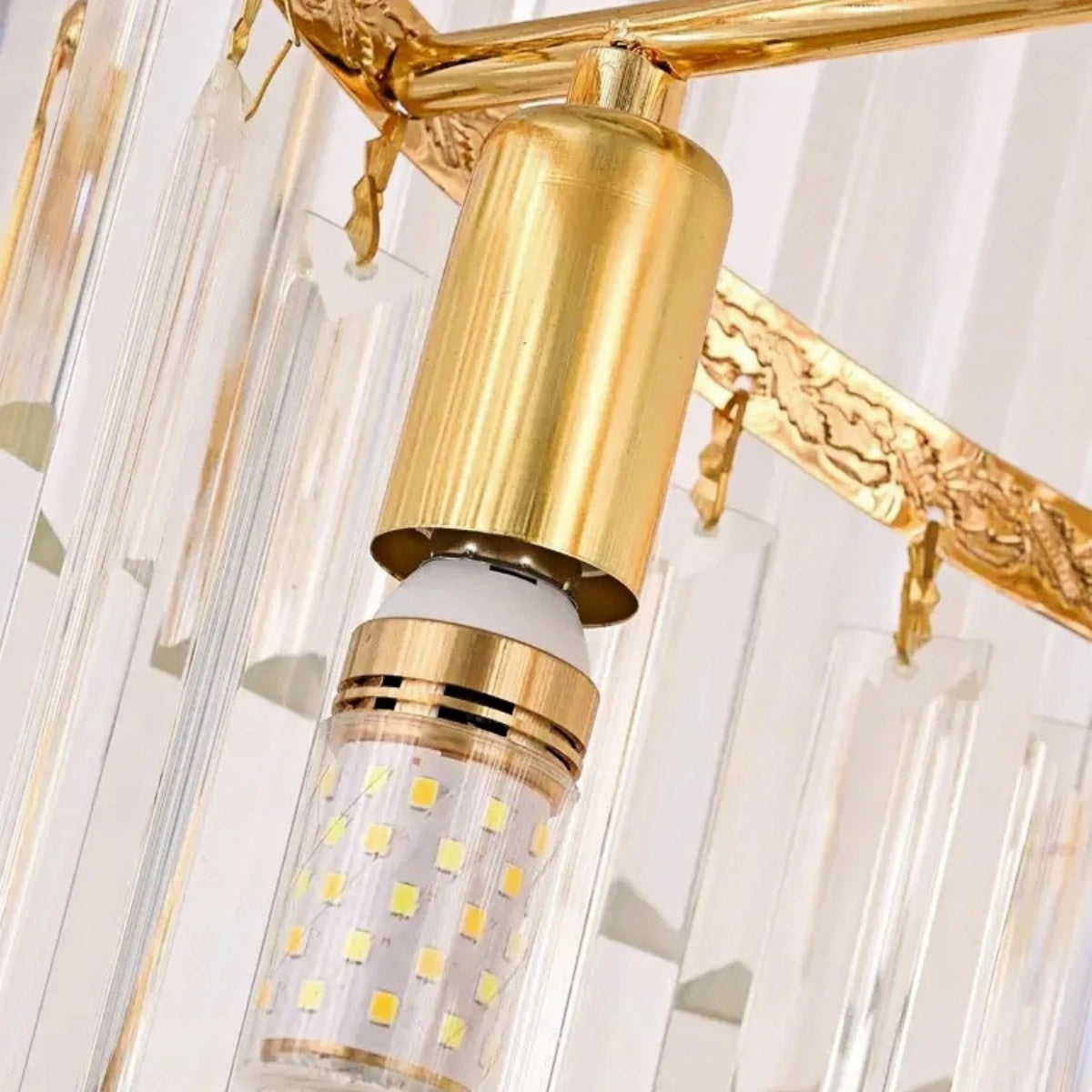 Excelis Luxuriöser Kegel-Kristall-Kronleuchter – Schwarz Onyx Gold Groß Dimmbar für Foyer/Große Halle