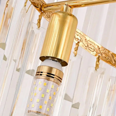 Excelis Luxuriöser Kegel-Kristall-Kronleuchter – Schwarz Onyx Gold Groß Dimmbar für Foyer/Große Halle
