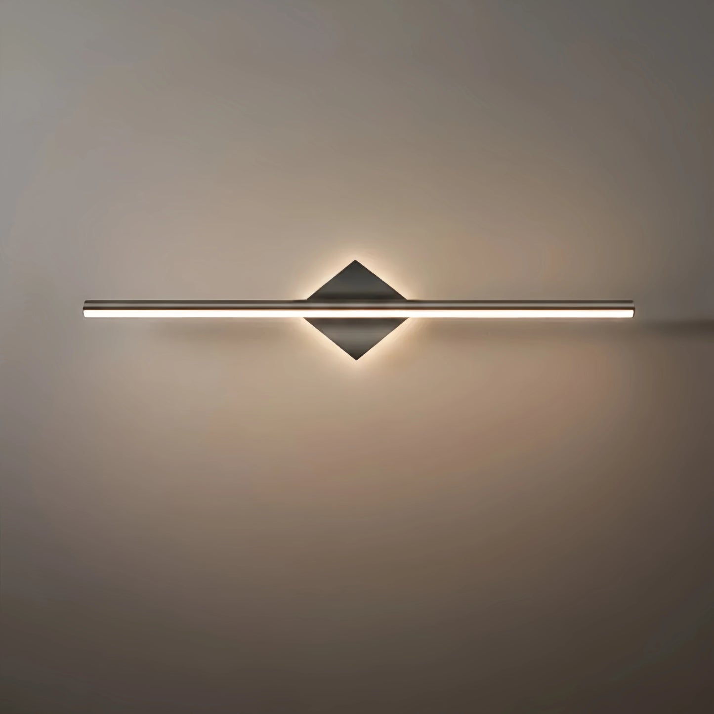 Arcato Minimalistische lineare Waschtischleuchte Schwarz/Gold Metall für Bad/Schlafzimmer