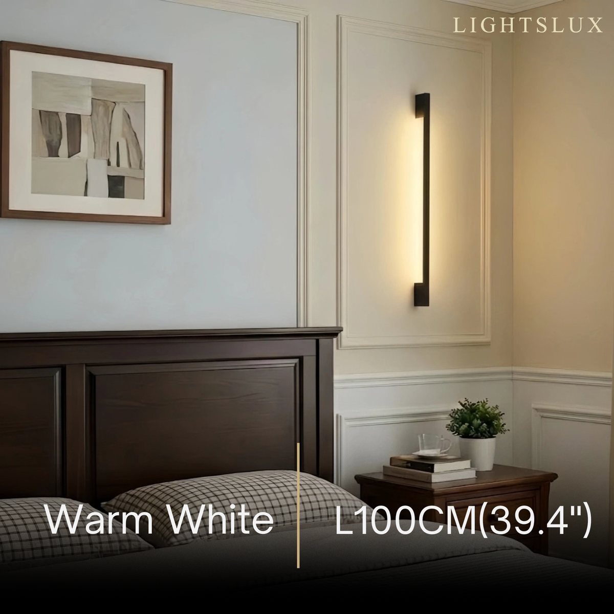 Arcato Moderne lineare LED-Wandleuchte – Schwarze Wandleuchte für das Wohnzimmer