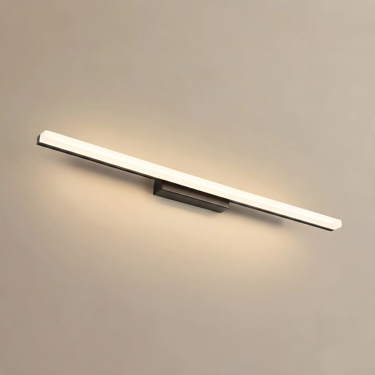 Arcato Minimalistische lineare Wandleuchte für Badezimmer – IP44 Metall in Schwarz/Chrom