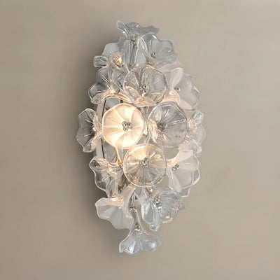 Velora Moderner Ast-Kronleuchter – Silber Kupfer Glas Blume für Wohnzimmer / Schlafzimmer