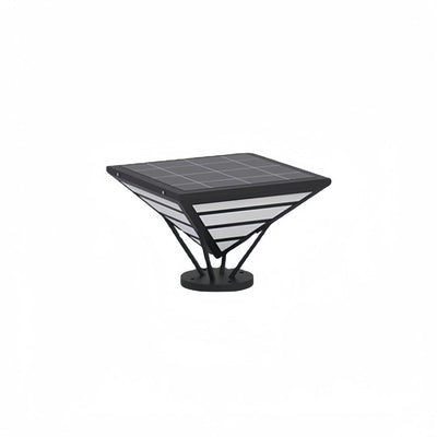 Arcato Industrielle schwarze Säulenleuchte – Diamantförmiges Metalldesign für den Garten