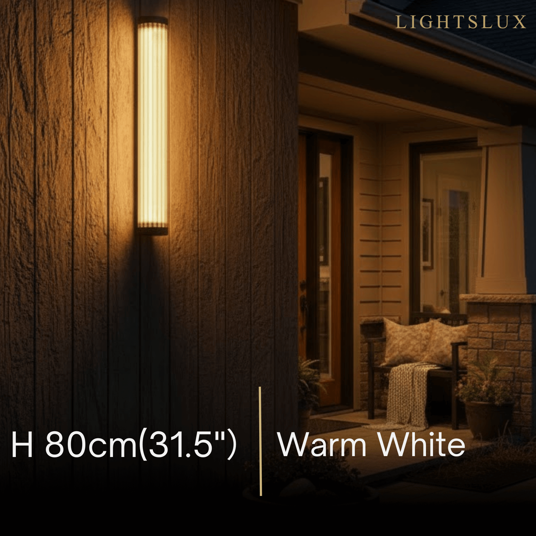 Irondale Moderne schwarze LED-Außenwandleuchte – Wasserdichte Leuchte für Garten/Hof