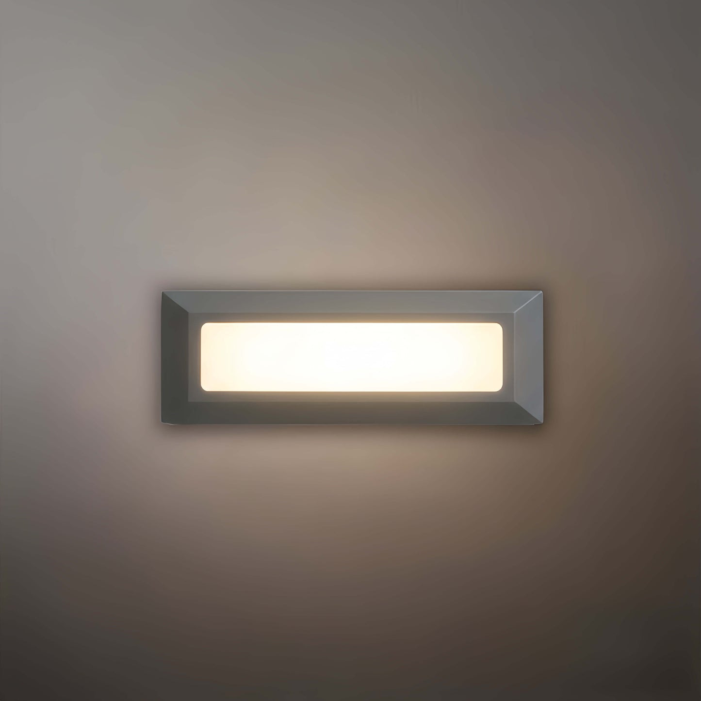 Arcato Minimalistische schwarze LED-Terrassenstufenleuchte – Wandleuchte mit Sensor für Treppen/Garten