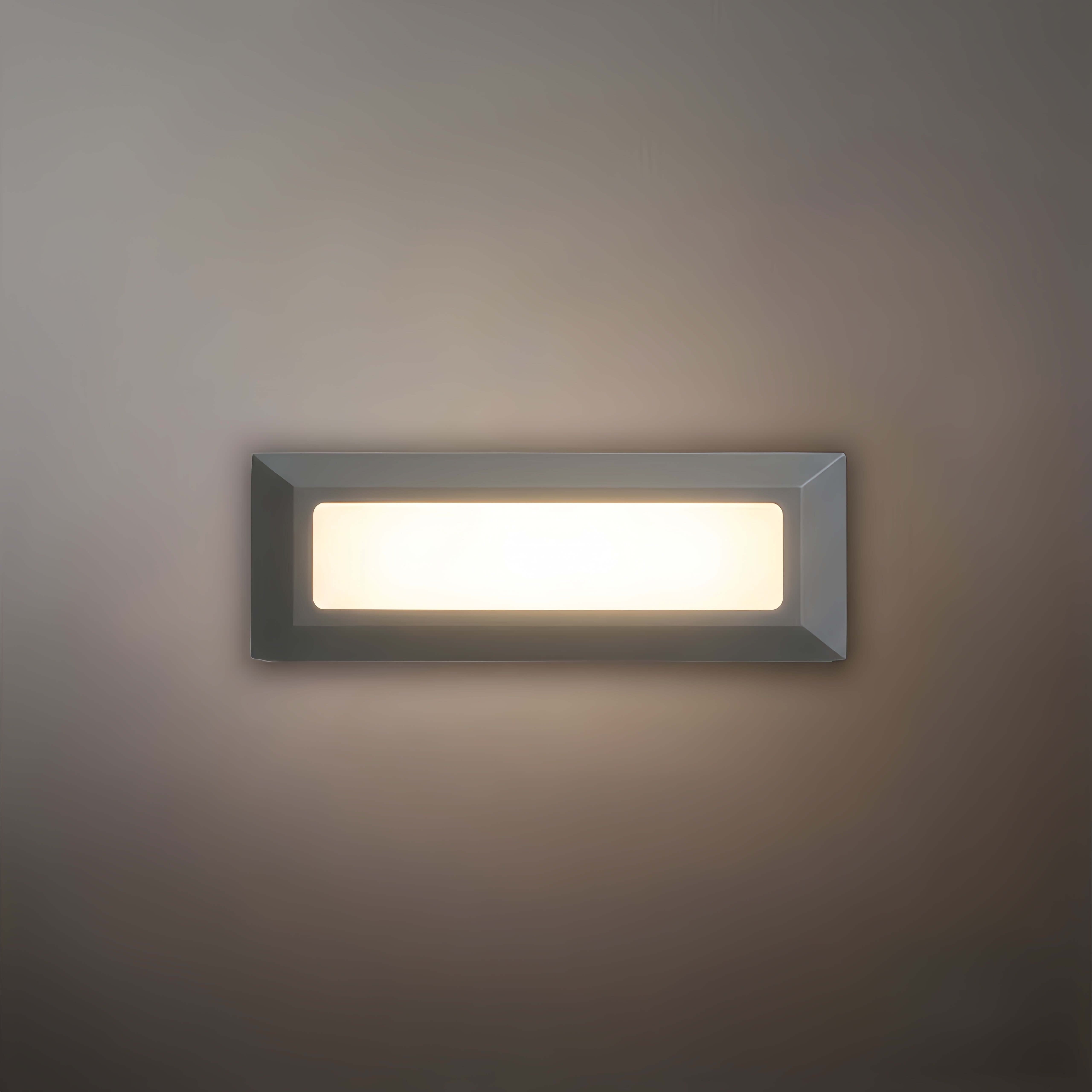 Arcato Minimalistische schwarze LED-Terrassenstufenleuchte – Wandleuchte mit Sensor für Treppen/Garten