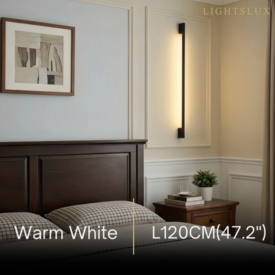 Arcato Moderne lineare LED-Wandleuchte – Schwarze Wandleuchte für das Wohnzimmer