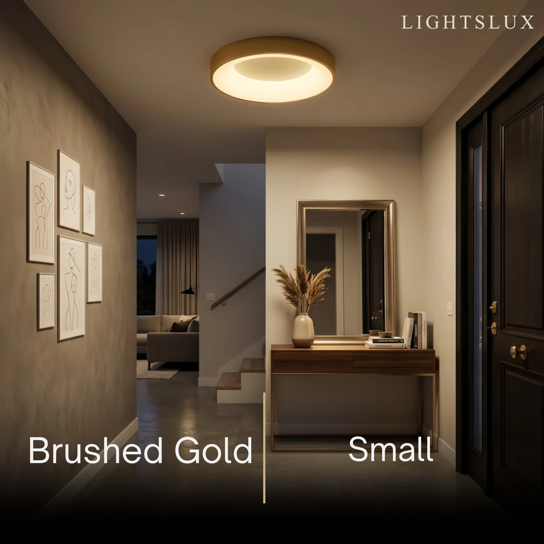 Arcato Moderne Deckenleuchte – Gold/Schwarz LED für Wohnzimmer