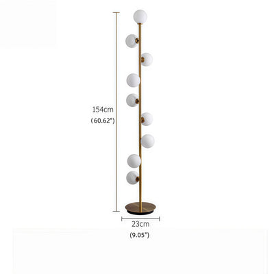 Moderne Stehlampe Excelis – Schlankes Design mit Glaskugel für das Wohnzimmer