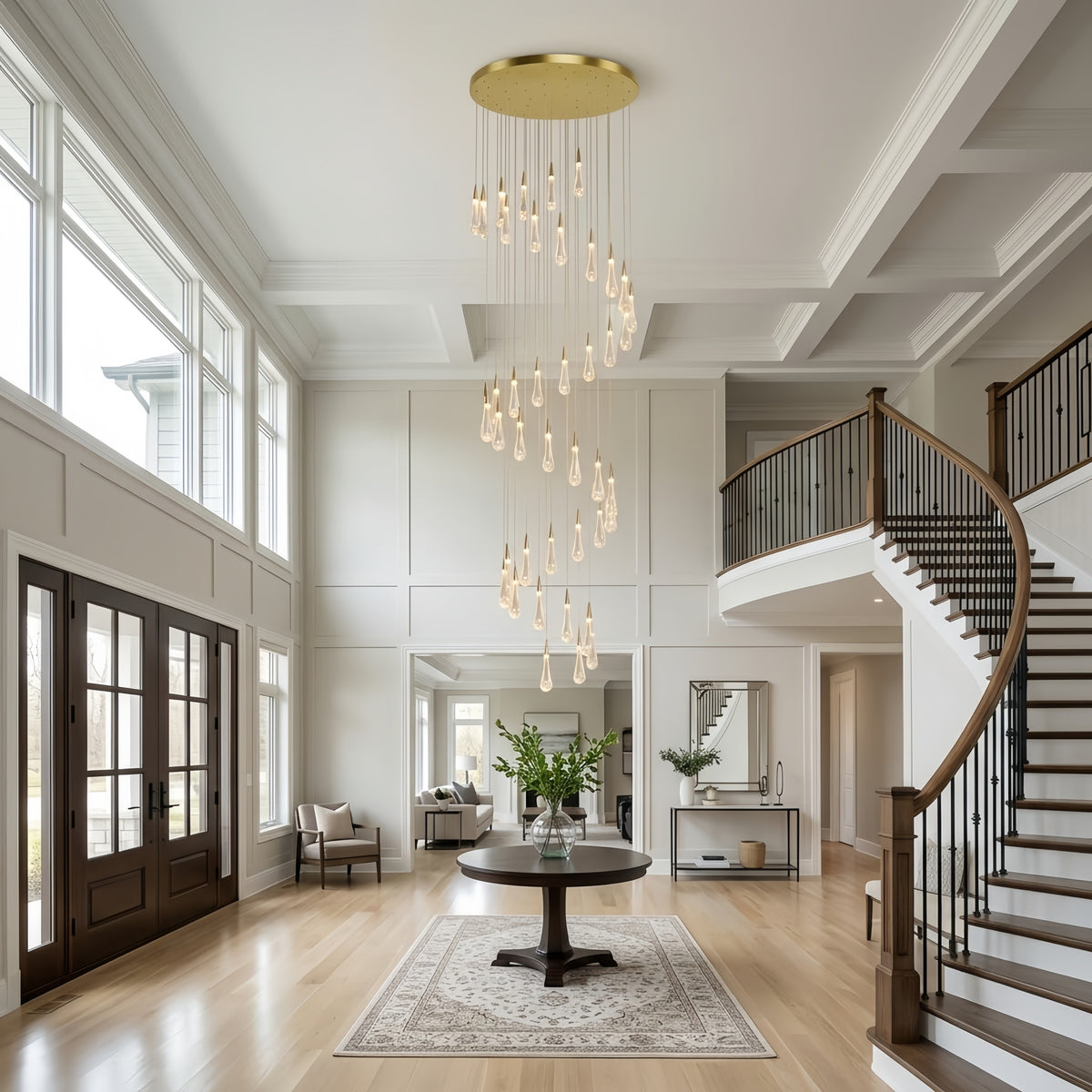 Excelis Luxus Kristall-Kronleuchter mit Spiraldesign