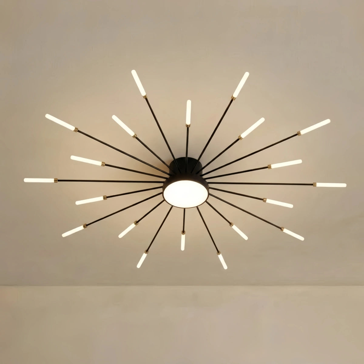 Nebula Moderne Feuerwerk Deckenleuchte – Gold/Schwarz für Schlafzimmer Esszimmer Wohnzimmer