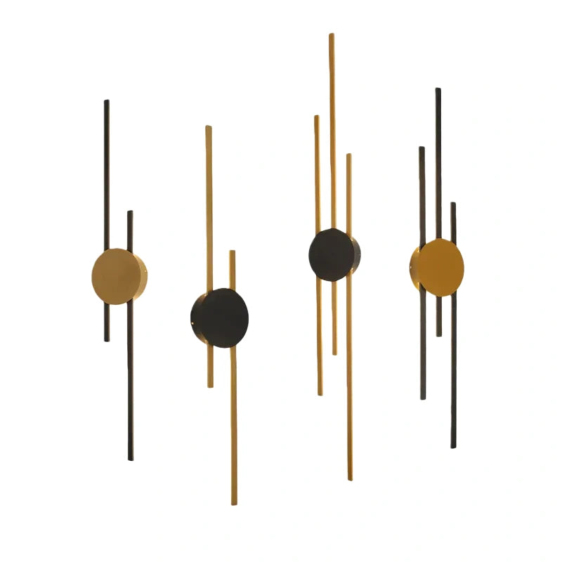 Arcato Moderne lineare Wandleuchte - Schwarz/Gold Metall für das Wohnzimmer
