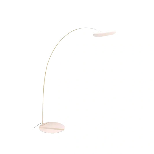 Velora Minimalistische Stehlampe – Gebogenes Design in Schwarz/Weiß, dimmbar für das Wohnzimmer