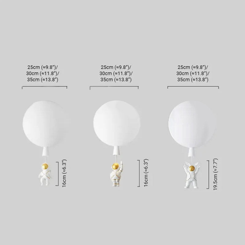 Vivara Designer-Acryl-Deckenleuchte – Astronautenballon für Kinderzimmer