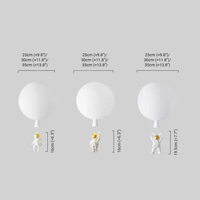 Vivara Designer-Acryl-Deckenleuchte – Astronautenballon für Kinderzimmer