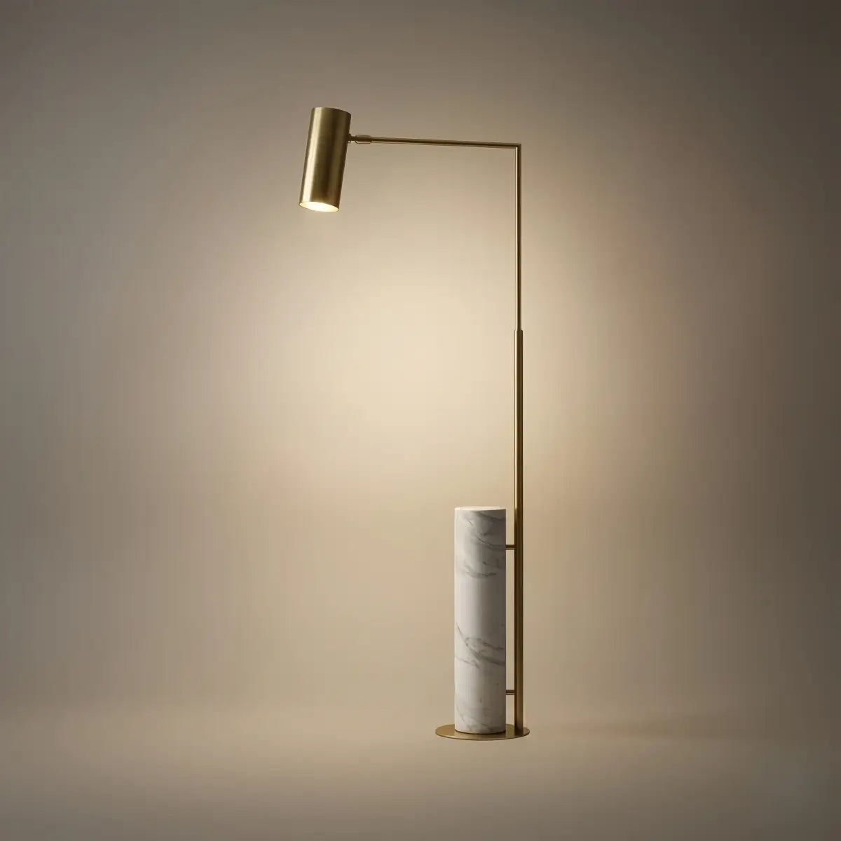 Velora Minimalist Gold Floor Lamp