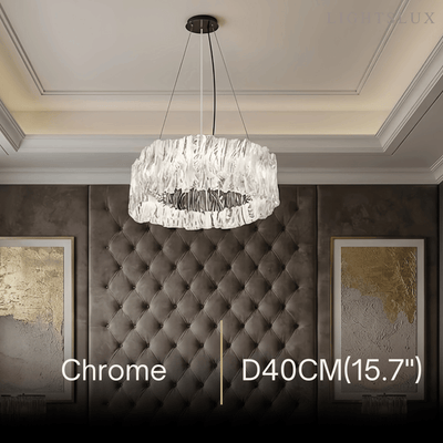 Pendant Light – White/Gold/Chrome Acrylic for Living Room