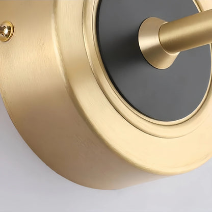 Arcato Vintage Badezimmerleuchte – Schwarz/Gold Metall mit verstellbarer Leuchte