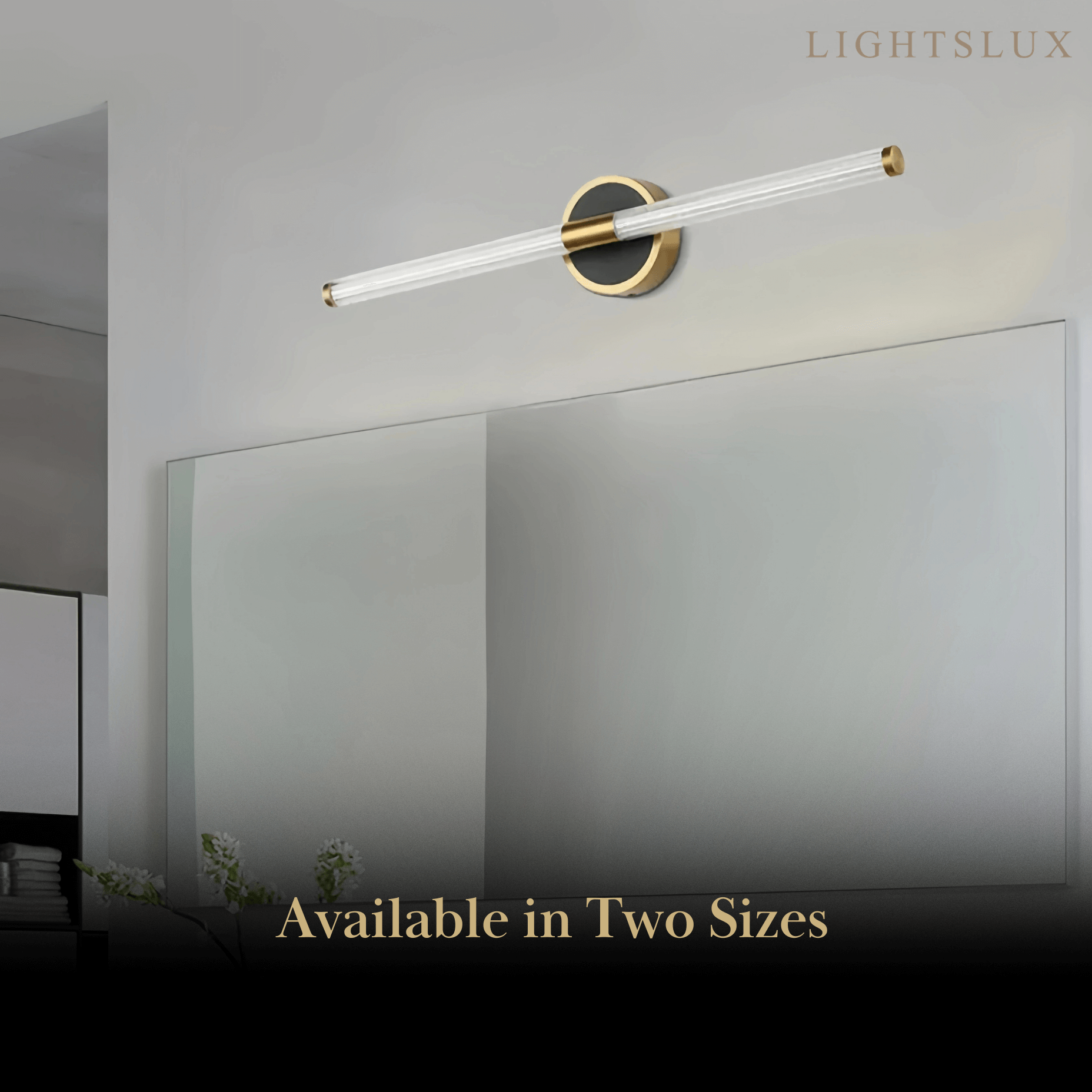 Arcato Minimalist Stick Vanity Wall Lamp – Mirror Front for Bathroom
