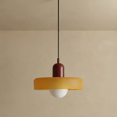 Nordic Pendant Light - Round Glass Shade for Living/Dining Room
