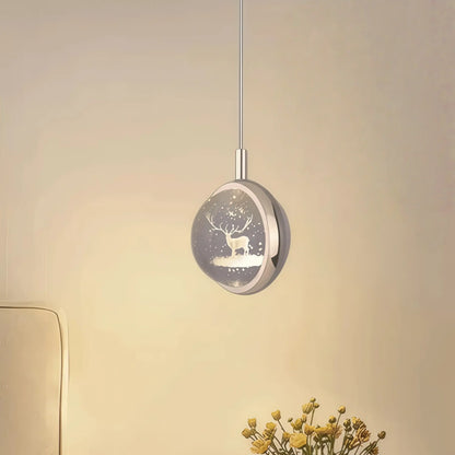 Vivara Art Deco Gold-Pendelleuchte – Kugelförmige Metall-/Kristallleuchte fürs Schlafzimmer