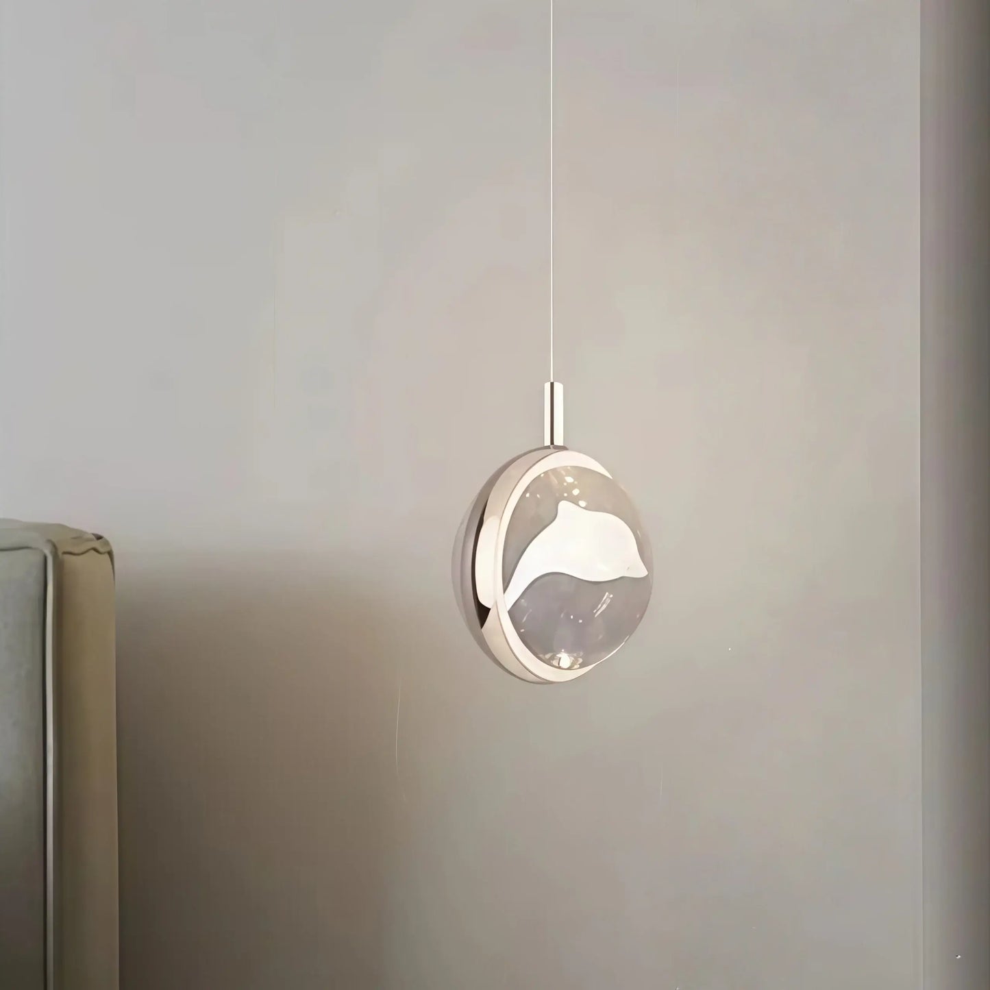 Vivara Art Deco Gold-Pendelleuchte – Kugelförmige Metall-/Kristallleuchte fürs Schlafzimmer