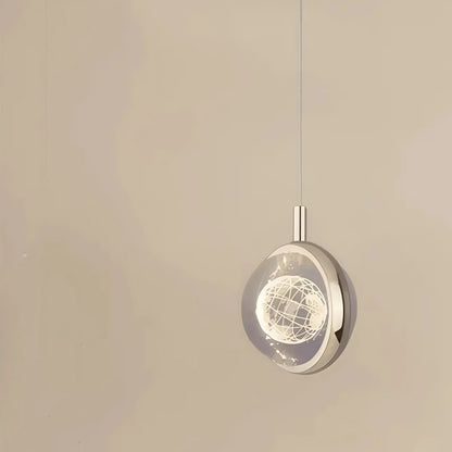 Vivara Art Deco Gold-Pendelleuchte – Kugelförmige Metall-/Kristallleuchte fürs Schlafzimmer