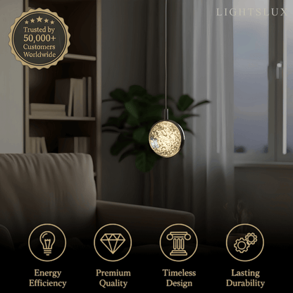 Vivara Art Deco Gold Pendant Light 