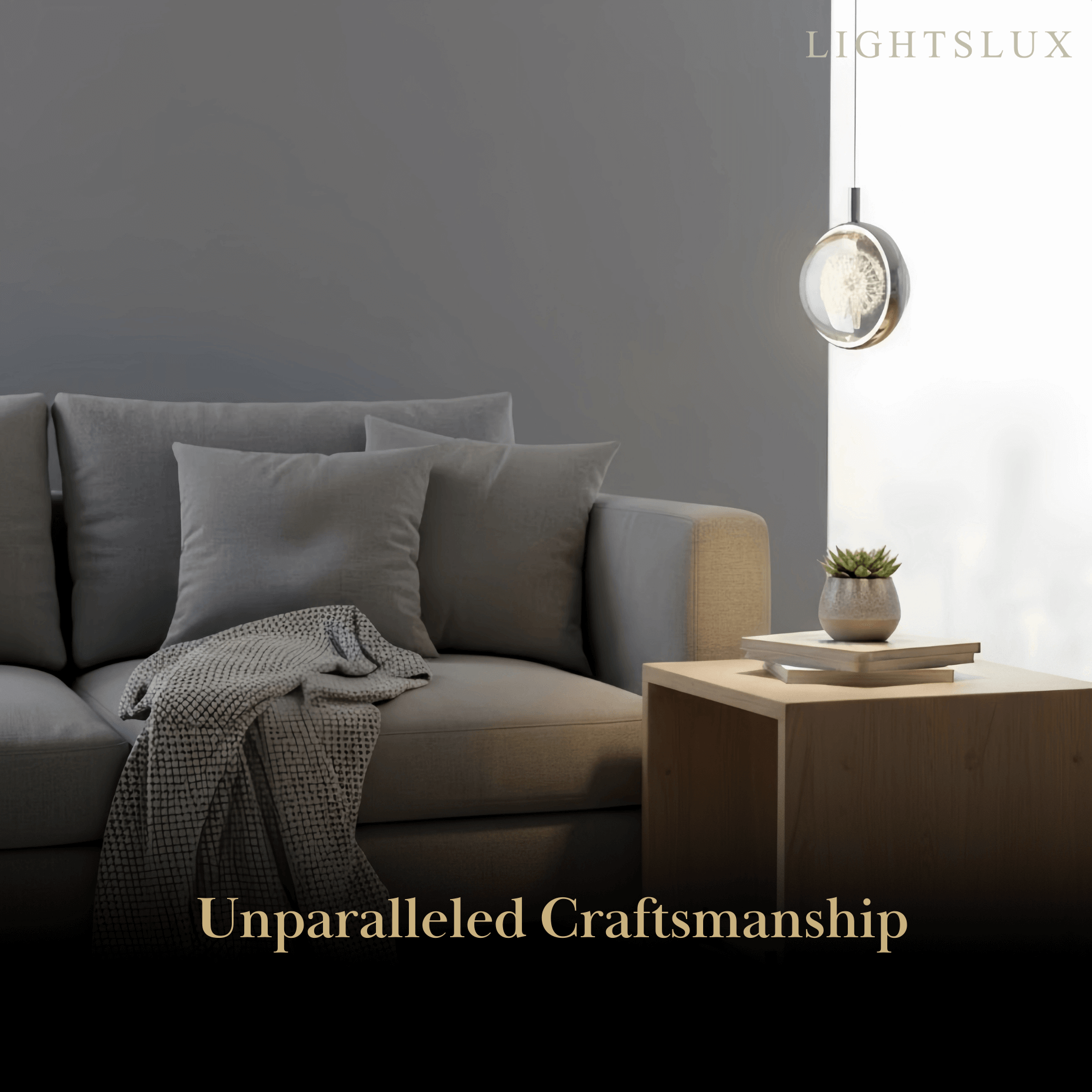 Vivara Art Deco Gold Pendant Light 