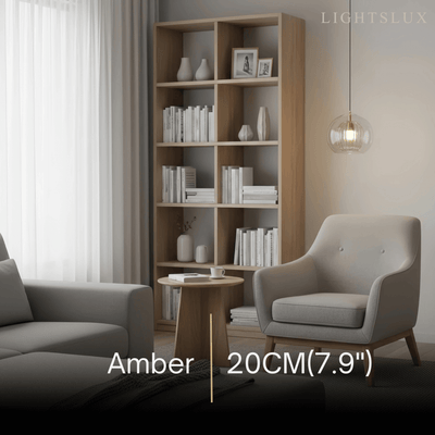 Vetro Nordic Globe Pendant Light – Clear or Amber Glass for Bedroom