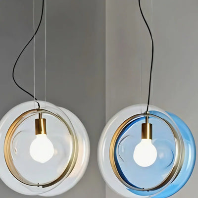 Morandia Designer Round Pendant Light – Blue