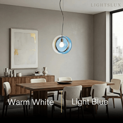 Morandia Designer Round Pendant Light – Blue