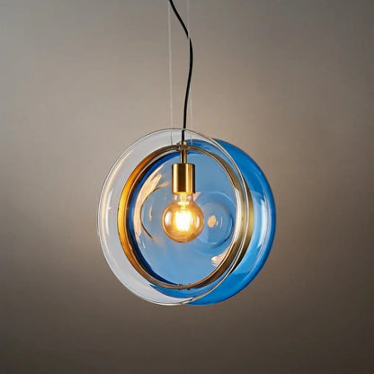 Morandia Designer Round Pendant Light – Blue