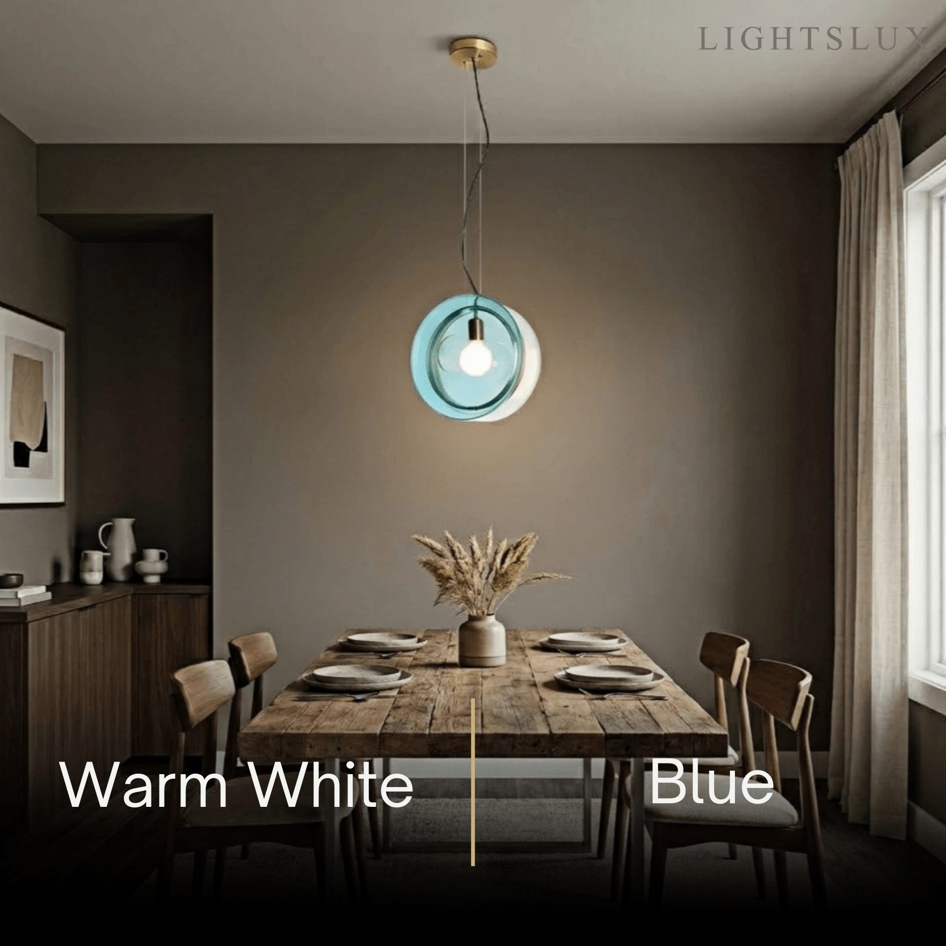 Morandia Designer Round Pendant Light – Blue