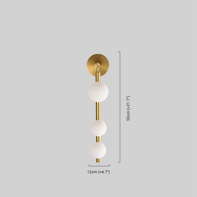 Modern Wall Light - Metal & Glass Globular Design for Dining Room