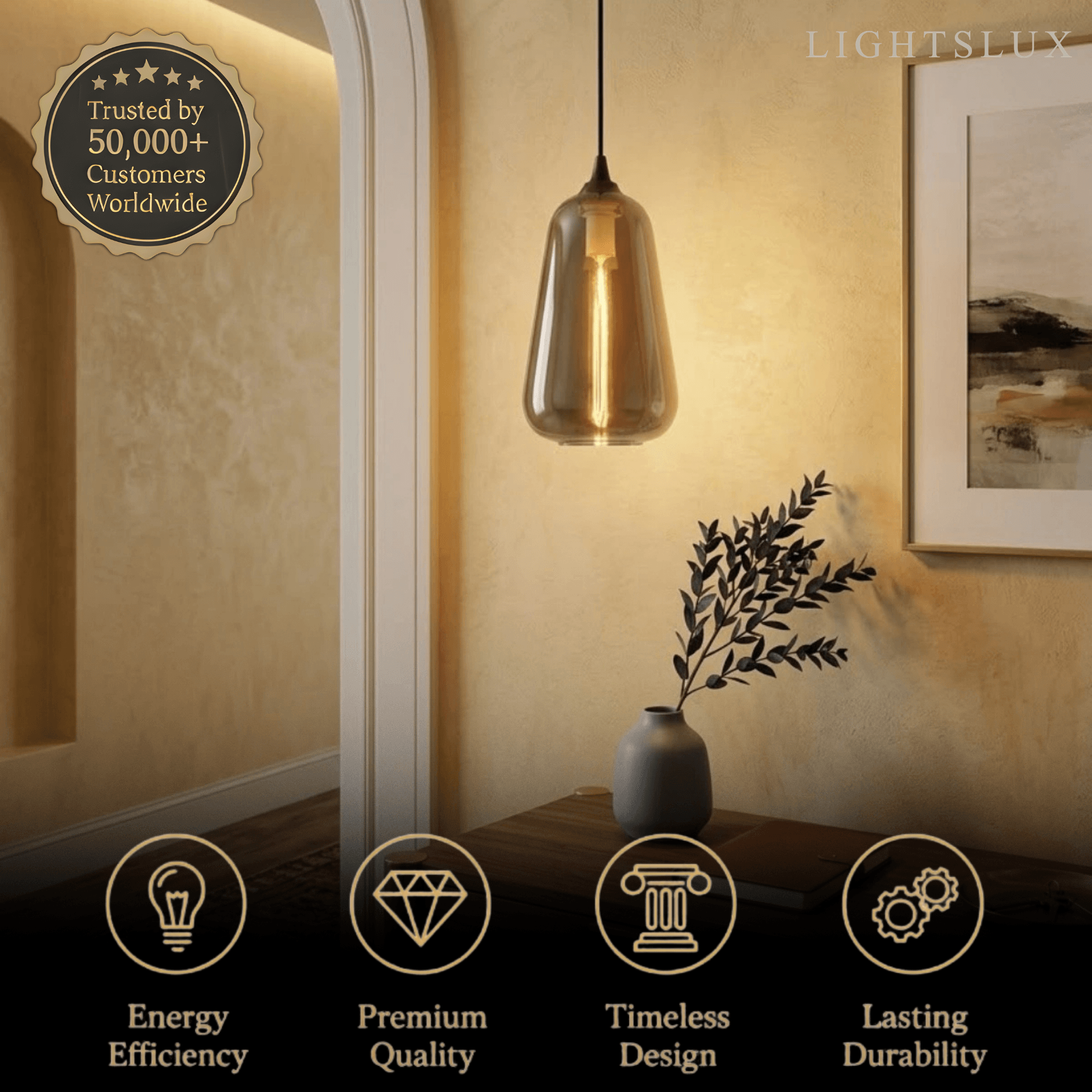 Modern_Amber_Glass_Pendant_Light