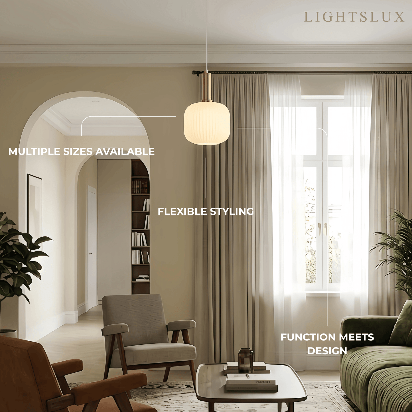 Crema Nordic White Pendant Light