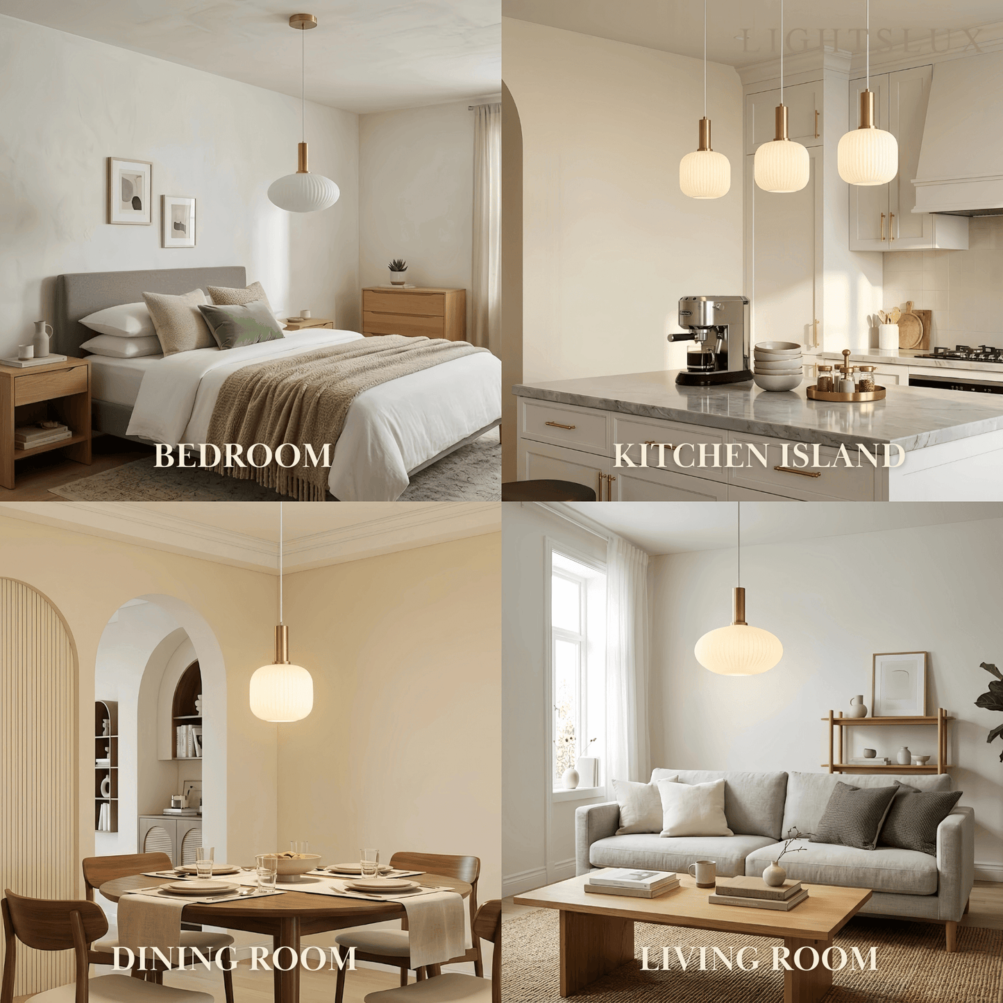 Crema Nordic White Pendant Light