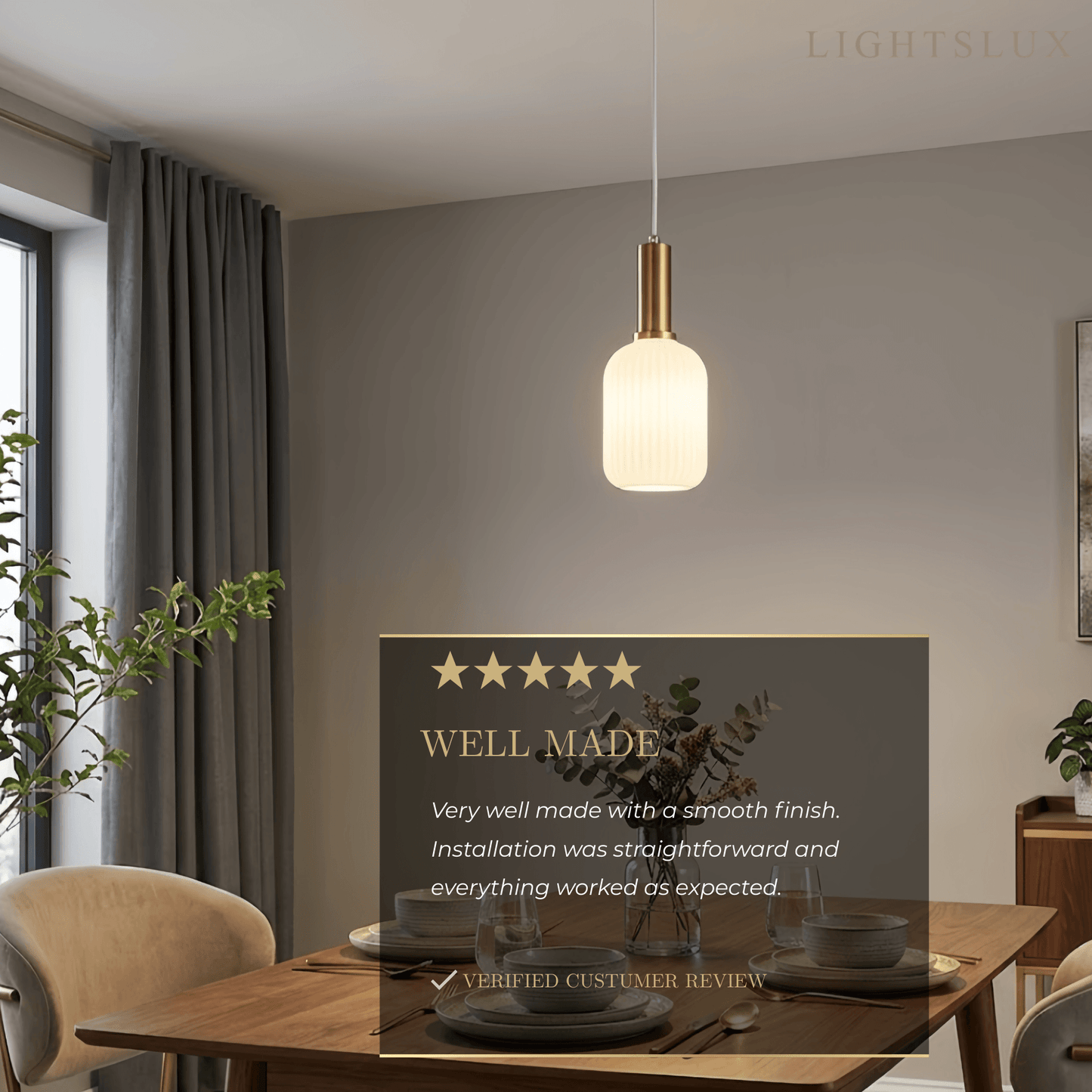 Crema Nordic White Pendant Light